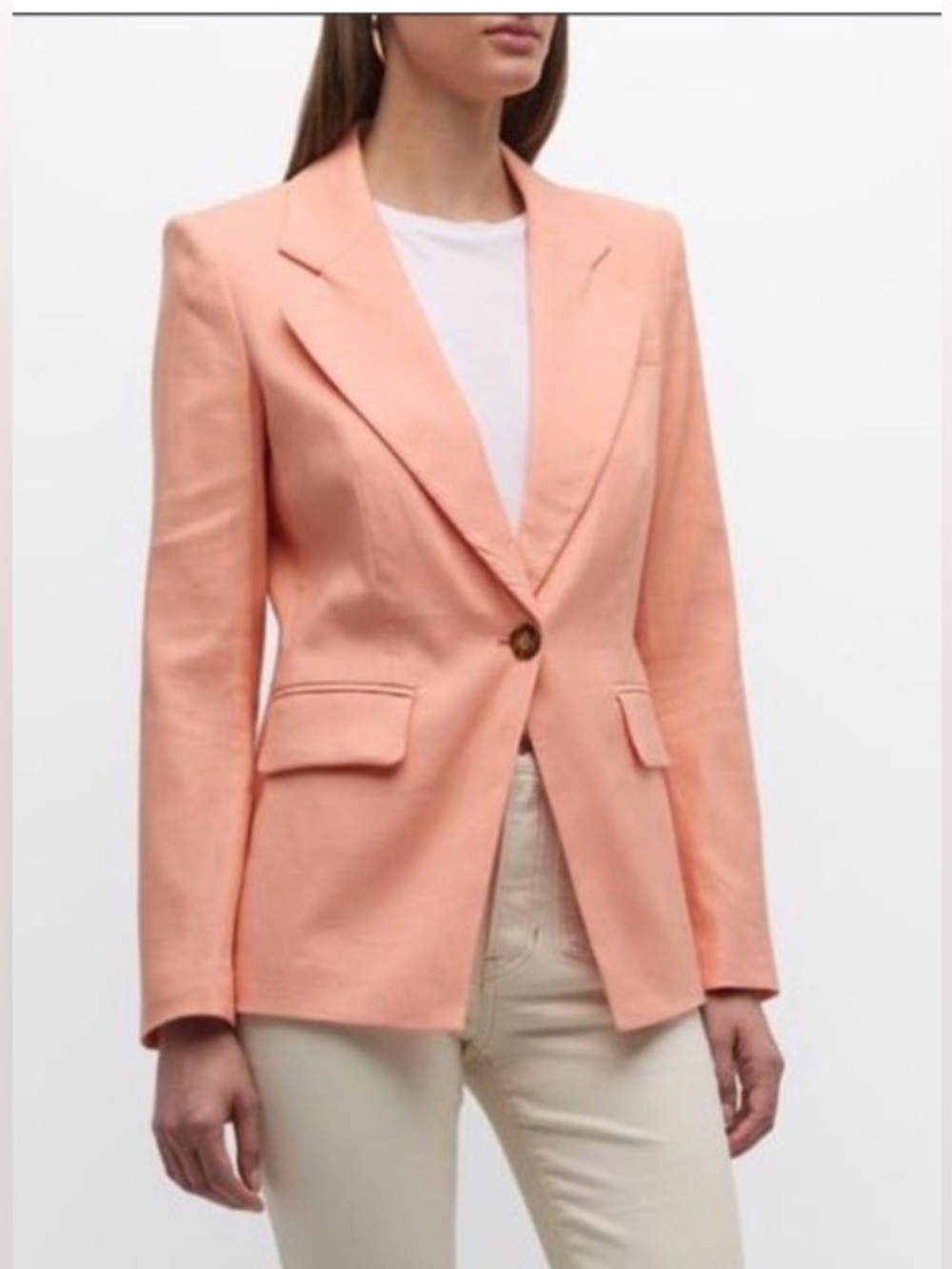 VERONICA BEARD Tyra Dickey Jacket Lion Crest Buttons Pink 8 MSRP $748